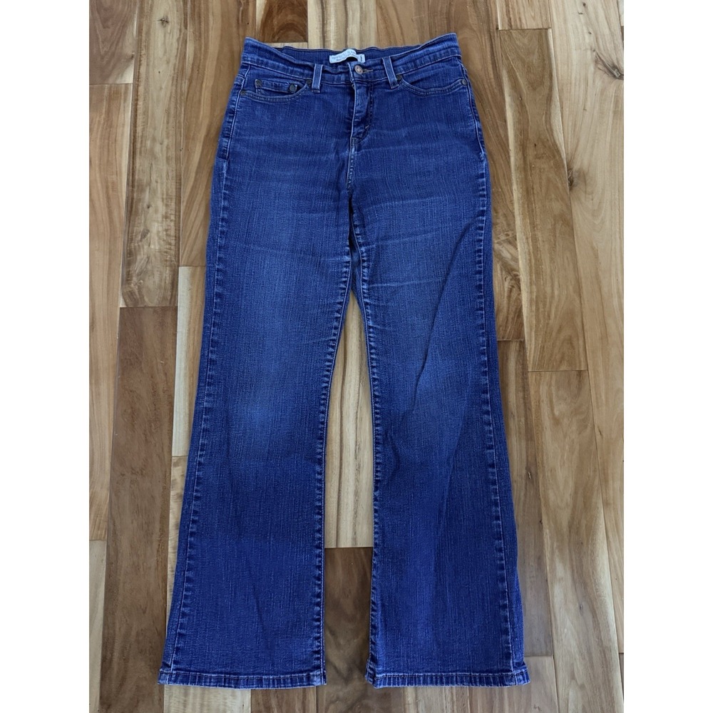 Women's Levi's 512 Perfectly Slimming Boot Cut Stretch Blue Jeans Size 8